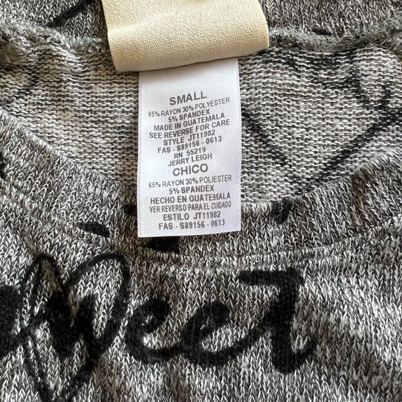 Modern Lux Gray Long Sleeve Top - Picture 4 of 4